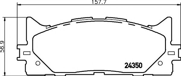 2435001 TEXTAR Комплект тормозных колодок, дисковый тормоз