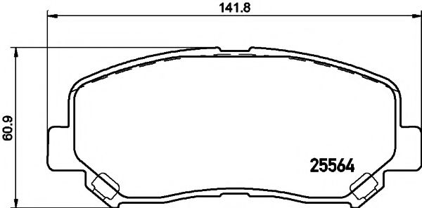 2556401 TEXTAR Комплект тормозных колодок, дисковый тормоз