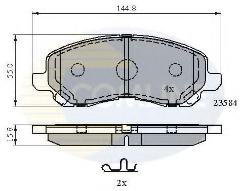 CBP31256 COMLINE Комплект тормозных колодок, дисковый тормоз