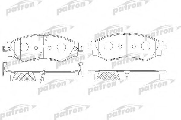 PBP1116 PATRON Комплект тормозных колодок, дисковый тормоз