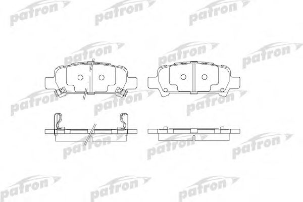 PBP1333 PATRON Комплект тормозных колодок, дисковый тормоз