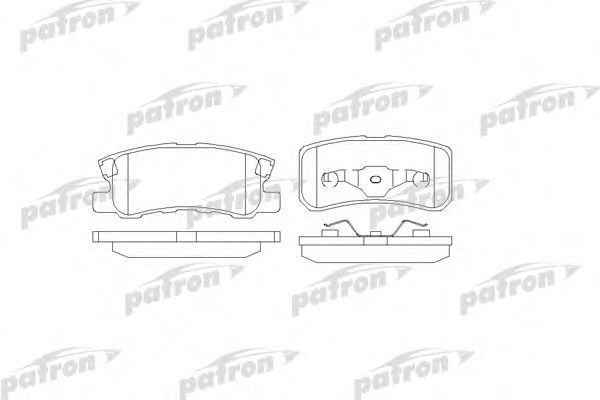 PBP1604 PATRON Комплект тормозных колодок, дисковый тормоз