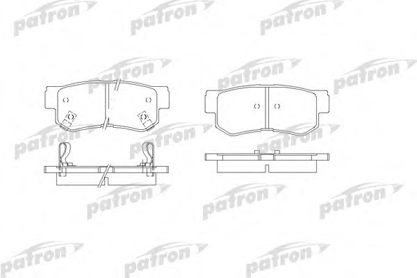 PBP1606 PATRON Комплект тормозных колодок, дисковый тормоз