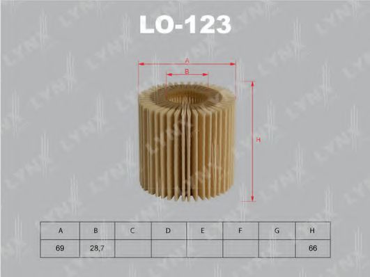 LO-123 LYNXAUTO Масляный фильтр