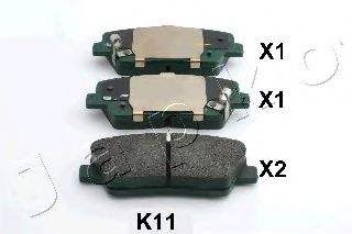 51K11 JAPKO Комплект тормозных колодок, дисковый тормоз