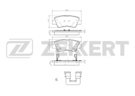 BS-1781 ZEKKERT Комплект тормозных колодок, дисковый тормоз