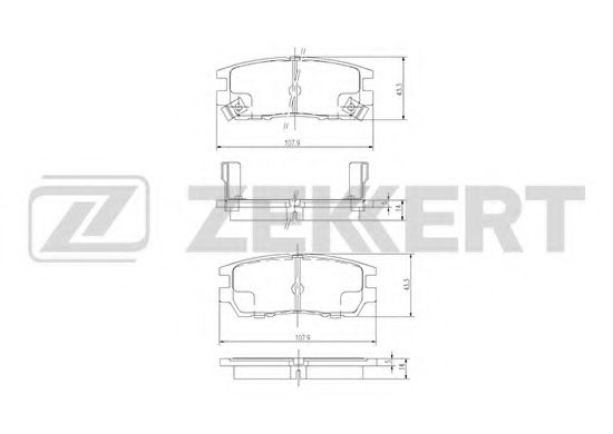 BS-2219 ZEKKERT Комплект тормозных колодок, дисковый тормоз