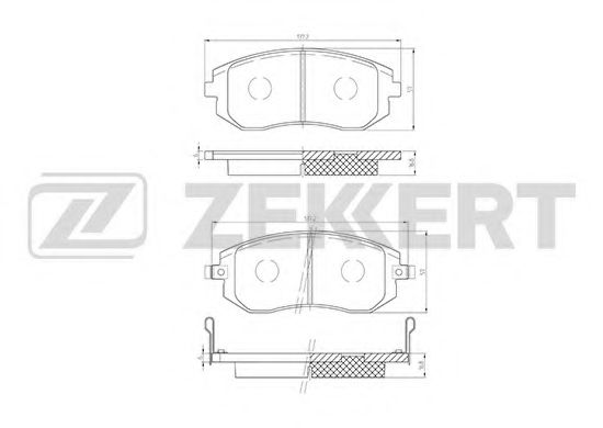 BS-2585 ZEKKERT Комплект тормозных колодок, дисковый тормоз