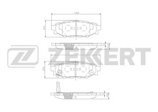 BS-2592 ZEKKERT Комплект тормозных колодок, дисковый тормоз