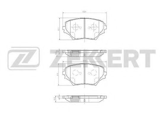 BS-2701 ZEKKERT Комплект тормозных колодок, дисковый тормоз