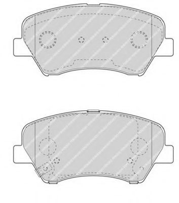 FDB4613 FERODO Комплект тормозных колодок, дисковый тормоз