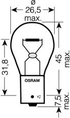 7507 OSRAM Лампа накаливания, фонарь указателя поворота