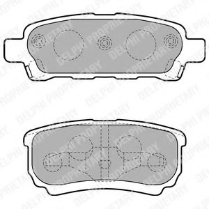 LP1852 DELPHI Комплект тормозных колодок, дисковый тормоз